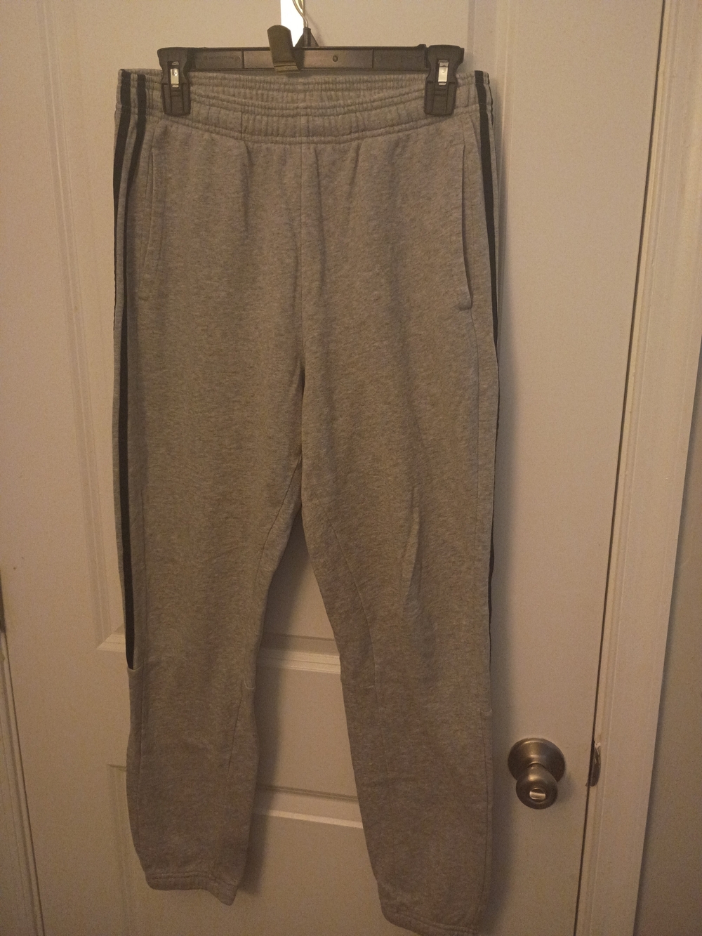 adidas Gray SweatPants with Black Side Stripes